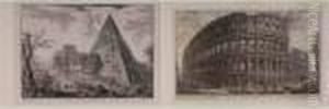 Veduta Del Sepulcro Di Cajo 
Cestio > Et < Veduta Dell' Anfiteatro Flavio Detto Il Coloseo 
