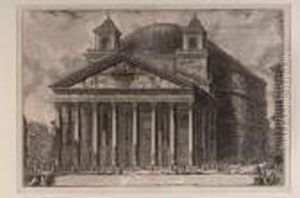  Veduta Del Pantheon D' Agrippa  by Giovanni Battista Piranesi