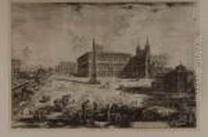 Veduta Della Piazza Basilica Di S. Giovanni In Laterano by Giovanni Battista Piranesi