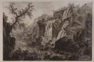  Veduta Delle Cascatelle A Tivoli 