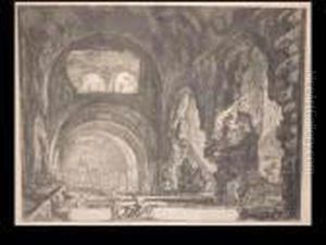 Veduta Interna Della Villa Di Mecenate by Giovanni Battista Piranesi