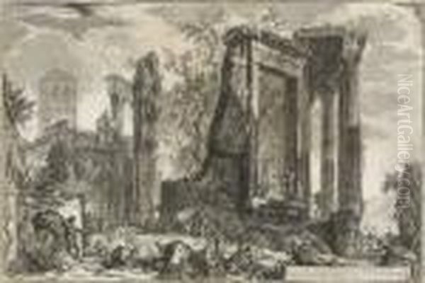 "altra Veduta Del Tempio Della
Sibilla In Tivoli". - view 1
