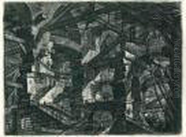 Carceri, Planche Xiv : L'arche Gothique. - view 1
