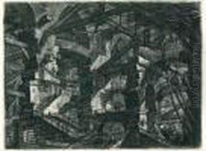 Carceri, Planche Xiv : L'arche Gothique. by Giovanni Battista Piranesi