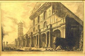 Veduta Della Basilica Di S. 
Paolo Fuor Delle Mura, Eretta Da Costantino Magno, From Vedute Di Roma