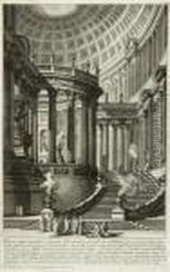 Ancient Temple Interior by Giovanni Battista Piranesi