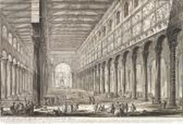 Spaccato Interno Della Basilica Di S. Paolo Fuori Delle Mura..., From Vedute Di Roma - view 1