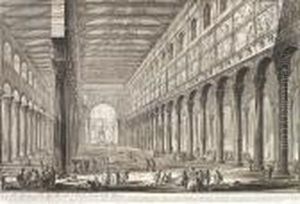 Spaccato Interno Della Basilica Di S. Paolo Fuori Delle Mura..., From Vedute Di Roma