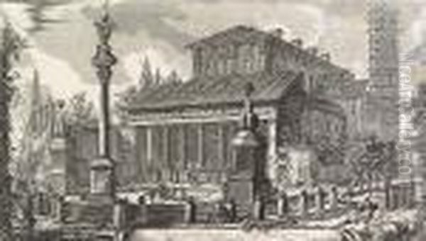 Veduta Della Basilica Di S. Lorenzo Fuor Delle Mura, From Vedute Di Roma - view 1