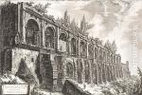 Avanzi Della Villa Di Mecenate A Tivoli..., From Vedute Di Roma - view 1