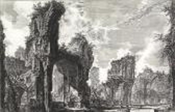 Rovine Del Sisto O Sia Della Gran Sala Delle Terme Antoniniane, From Vedute Di Roma - view 1