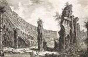 Veduta Dell'interno Dell'anfiteatro Flavio Detto Il Colosseo, From Vedute Di Roma by Giovanni Battista Piranesi