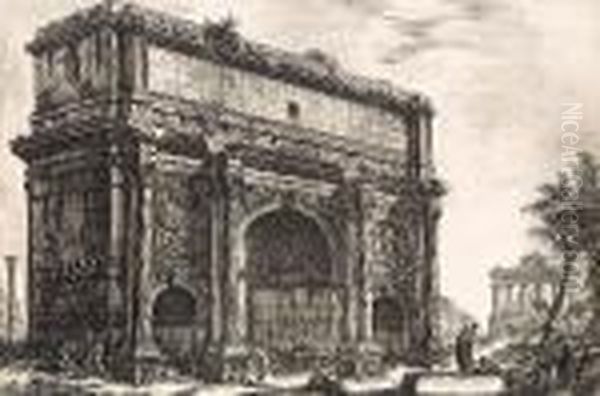 Veduta Dell'arco Di Settimio Severo, From Vedute Di Roma - view 1