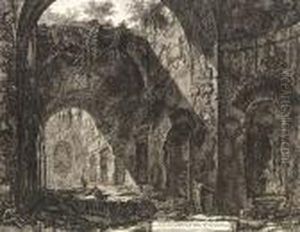 Interno Del Tempio D. Di Canopo Nella Villa Adriana, From Vedute Di Roma