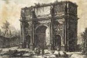 "veduta Dell'arco Die
 Costantino". by Giovanni Battista Piranesi
