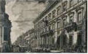 Le Palais De L'academie De France (palais Salviati). 1752. by Giovanni Battista Piranesi