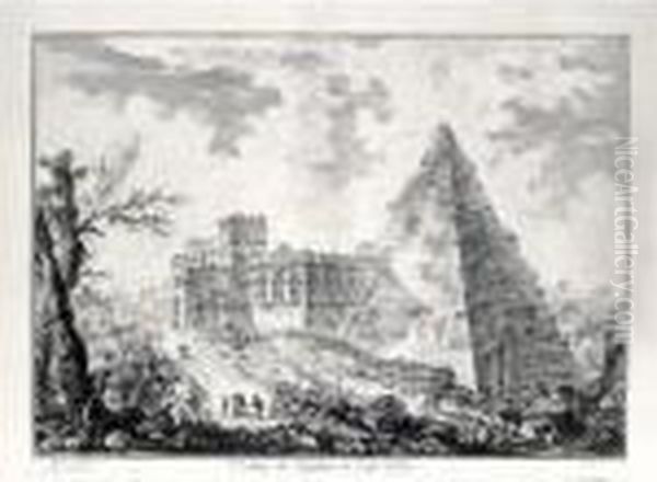 The Pyramid Of Caius Cestius, With The Porta S. Paolo And Adjoining Road - view 1
