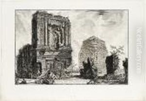 The Tombs Attributed To Piso Licinianus And The Ornelli On The Appian Way (hind 72) by Giovanni Battista Piranesi