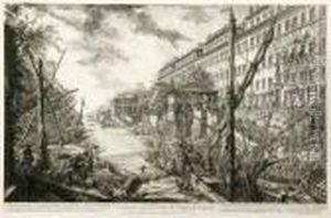 Veduta Del Porto De Ripa Grande by Giovanni Battista Piranesi