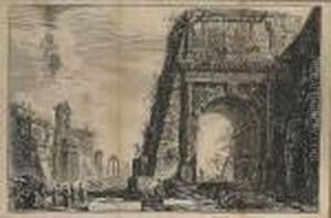 Veduta Dell'arco Di Tito (hind 98) by Giovanni Battista Piranesi