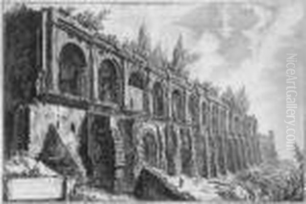 "avanzi Della Villa
Di Mecenate A Tivoli ...". Radierung . Min. Besch.,
Fleckig. Ba: 47 X 68 Cm. Rahmen - view 1