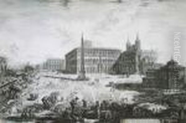 Veduta Della Piazza E Basilica Di S. Giovanni In Laterano - view 1