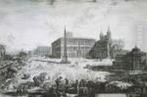 Veduta Della Piazza E Basilica Di S. Giovanni In Laterano