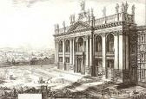 Kosciol Sw. Jana Na Lateranie
(veduta Della Facciata Della Basilica Di S. Giovanni Laterano...) - view 1