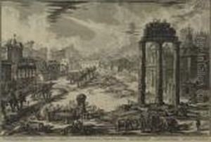 Two Etchings From The
Vedute Di Roma by Giovanni Battista Piranesi