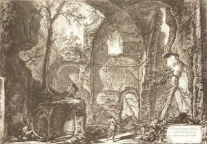 Ruiny Antyczne W Willi Barberini by Giovanni Battista Piranesi