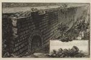 Two Etchings.
Veduta Del Ponte Ferrato Dagl'antiquari Detto Cestio by Giovanni Battista Piranesi