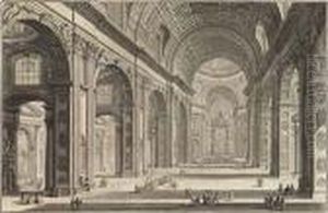 Two Etchings From The
Veduta Di Roma by Giovanni Battista Piranesi