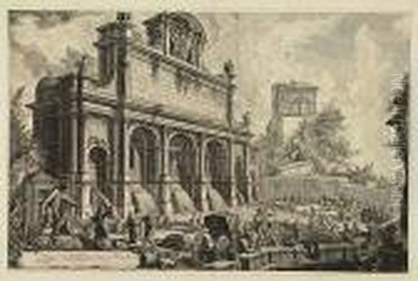 Two Etchings.
Veduta Del Castello Dell'acqua Felice - view 1