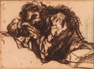 A Man Reclining, Asleep by Giovanni Battista Piranesi