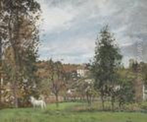 Paysage Avec Cheval Blanc Dans Un Pre, L'hermitage, Pontoise
