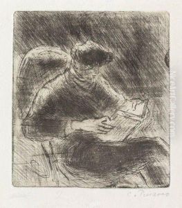 Jeune Homme Lisant (georges Pissarro)