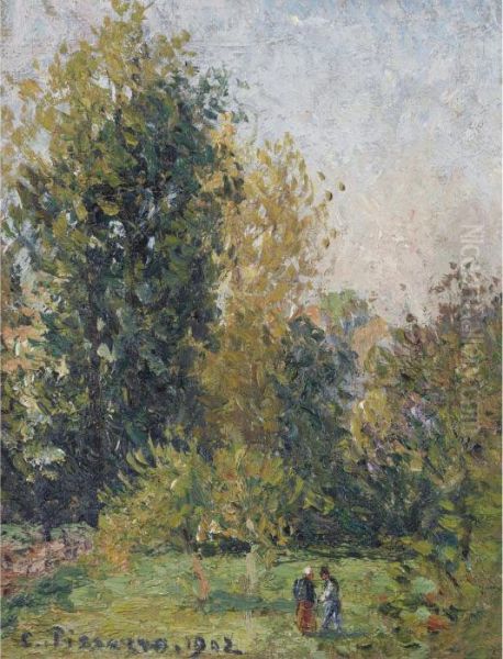 Paysage Avec Deux Personnages, Eragny, Automne - view 1