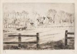Landschaft Mit Kuhen Auf Der Weide by Camille Pissarro