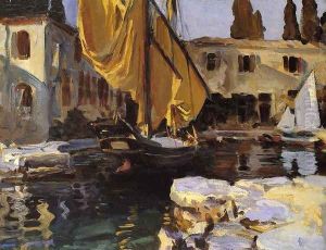 Boat With The Golden Sail San Vigilio by John Singer Sargent