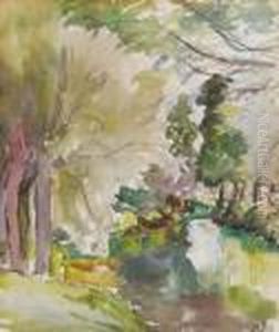 Bords De L'epte A Eragny by Camille Pissarro