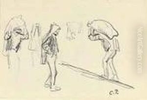 Porteurs De Charbon by Camille Pissarro