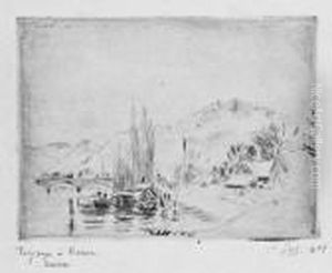 Paysage A Rouen (cote Sainte-catherine) by Camille Pissarro