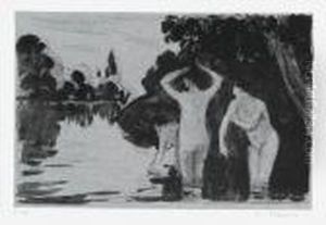 Baigneuses (le Jour) by Camille Pissarro