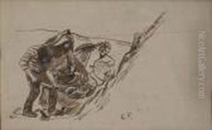 Les Debardeurs A Rouen by Camille Pissarro
