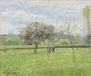 Pommiers Enfleurs, Eragny by Camille Pissarro