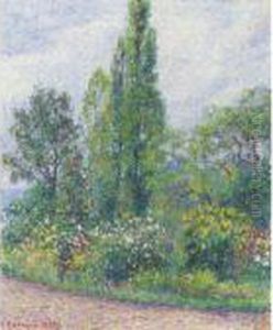 Le Jardin D'octave Mirbeau A Damps by Camille Pissarro
