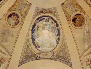 Architecture Painting And Sculpture Protected By Athena From The Ravages Of Time by John Singer Sargent