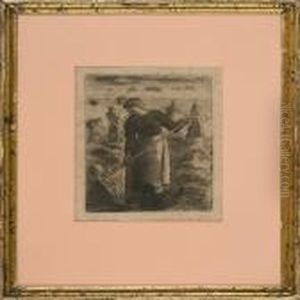Faneuses D'eragny by Camille Pissarro