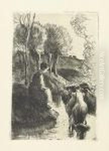 Vachere Au Bord De L'eau.