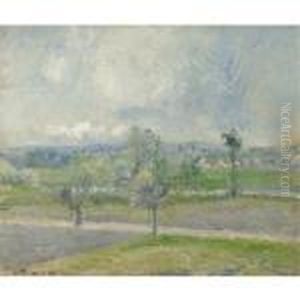 Effet De Pluie Au Valhermeil, Auvers-sur-oise by Camille Pissarro